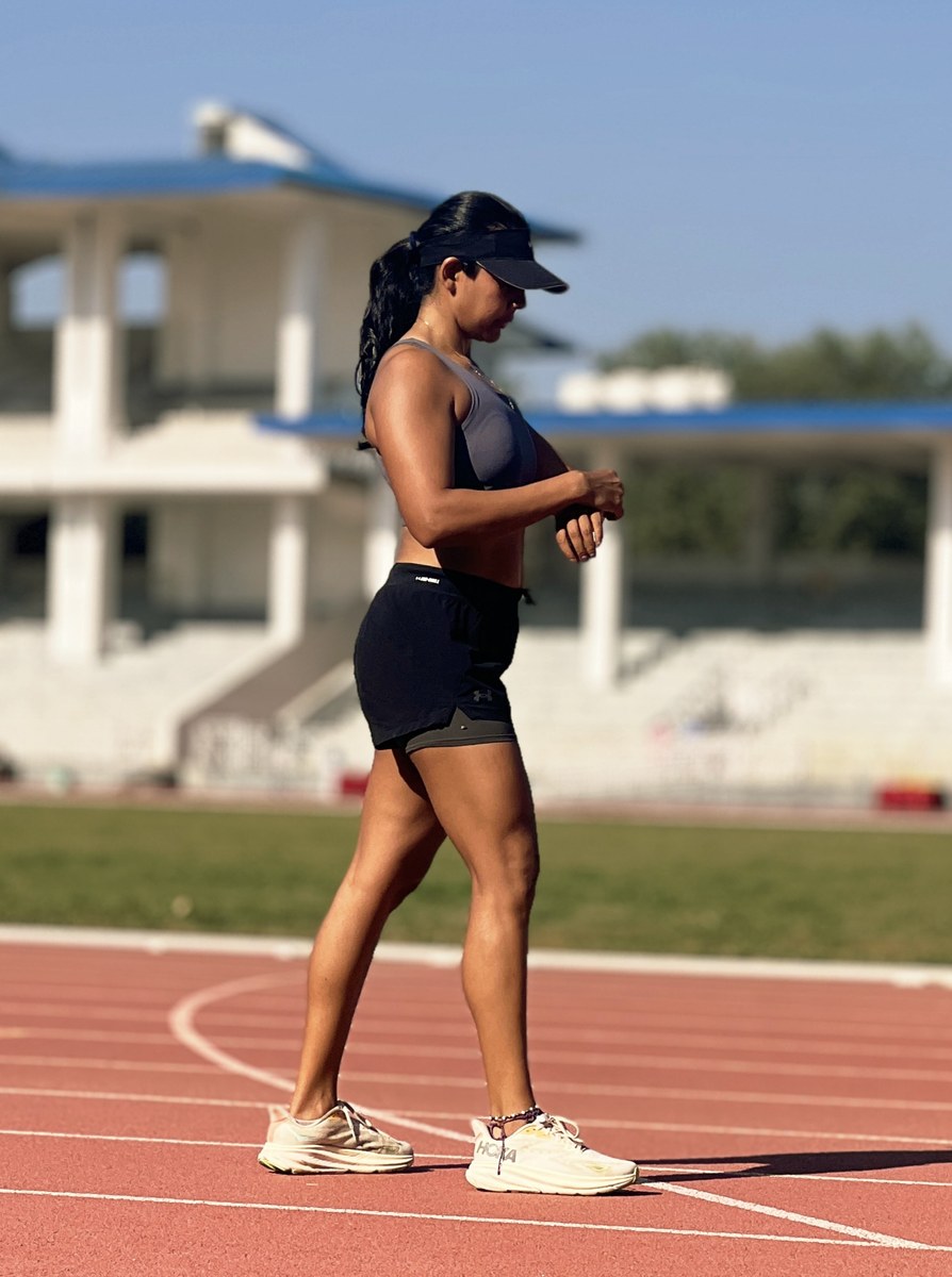 Sonali Saraogi Singh — training on the track